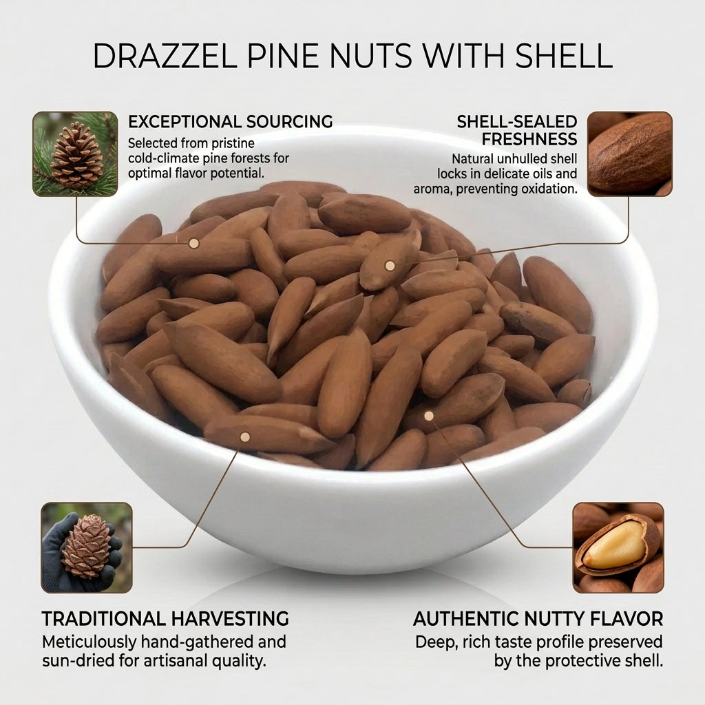 Drazzel Pine nuts( with shell)